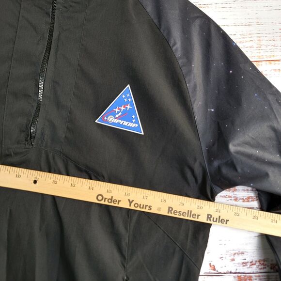 RIPNDIP MENS SIZE S GALAXY GYPSY ANORAK JACKET BLACK HOODED STARS CAT - Picture 4 of 15